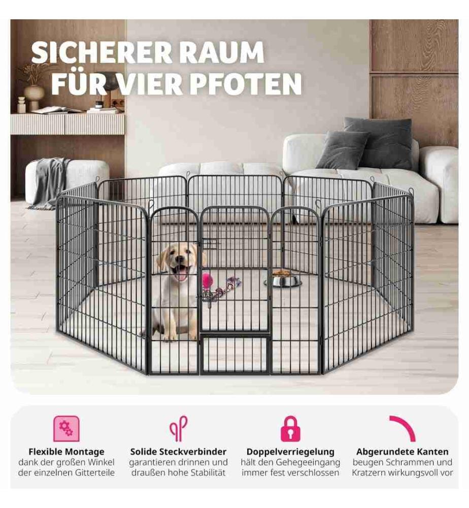 Enclos pour chien modulable - 80 cm
