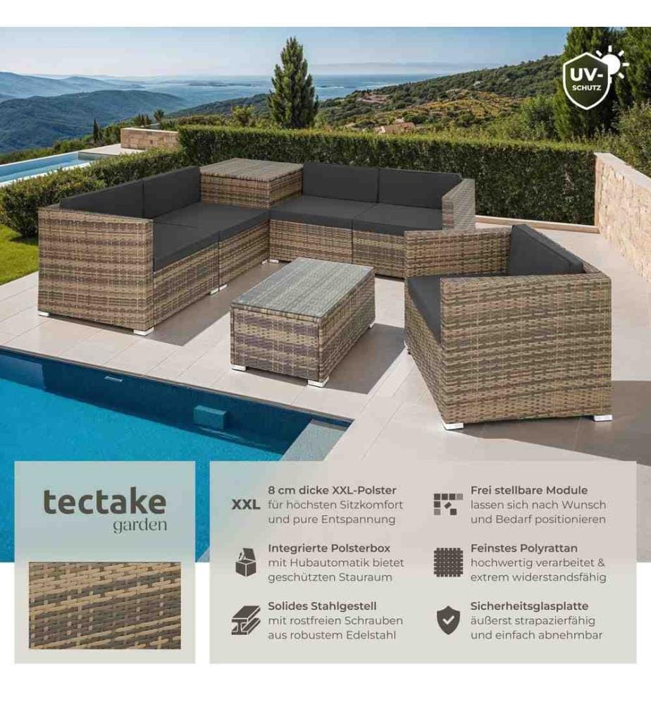Rattan Lounge Pisa - natur