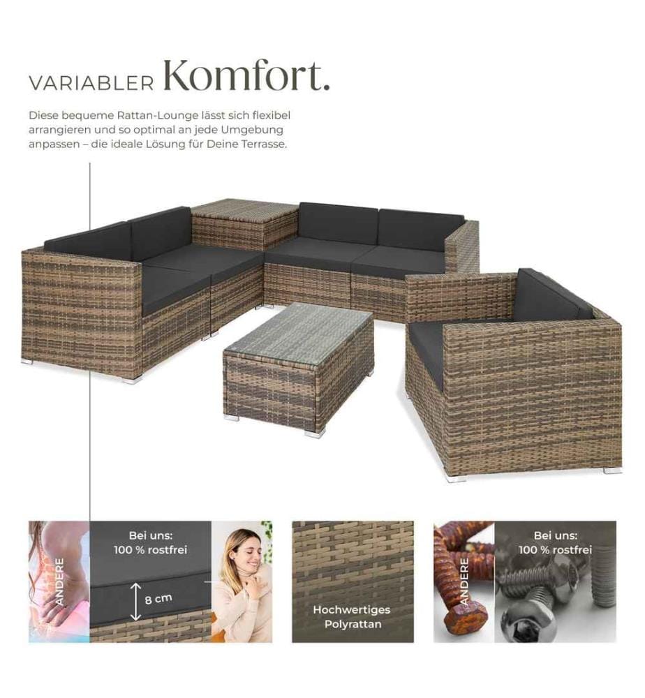 Rattan Lounge Pisa - natur
