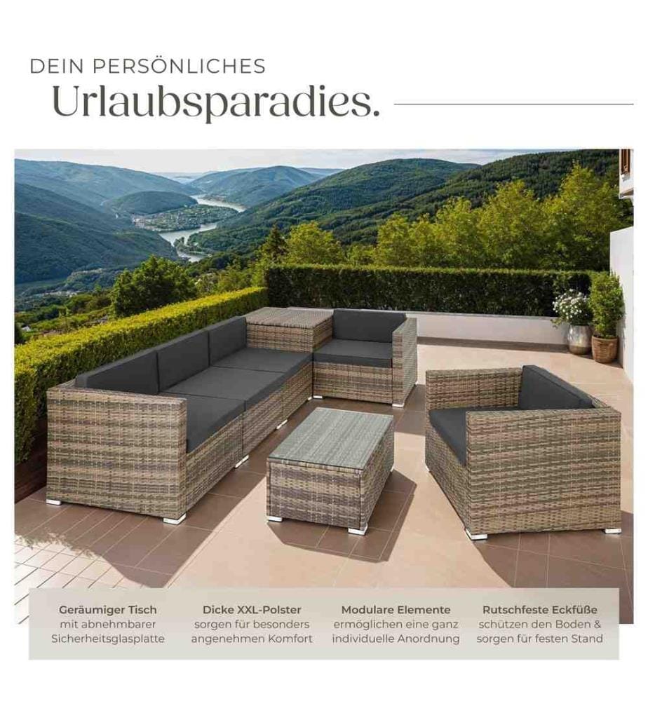 Rattan Lounge Pisa - natur