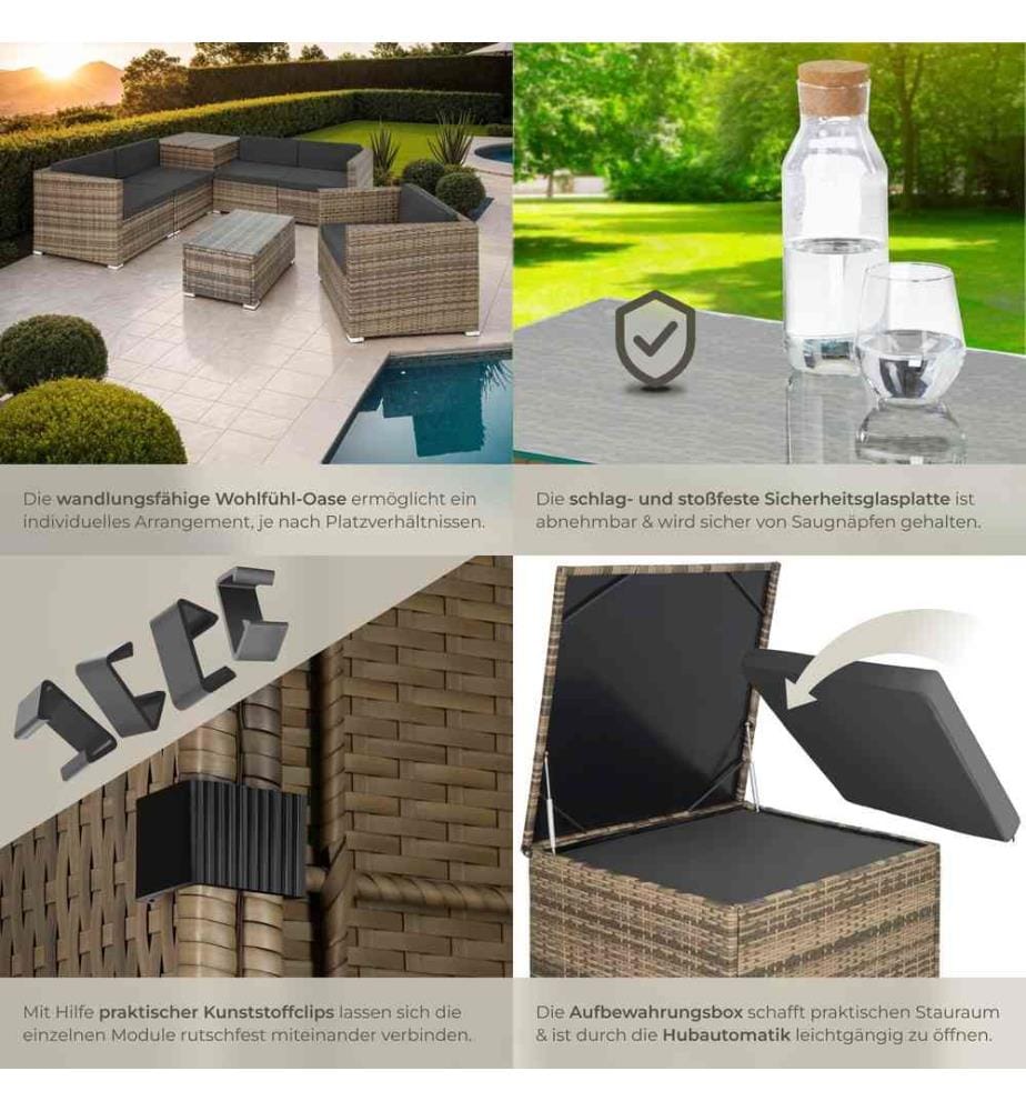 Rattan Lounge Pisa - natur