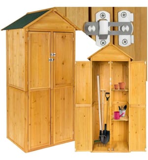 Garden Shed with Pitch Roof - impregnated wood, Bitumen roofing felt - brown