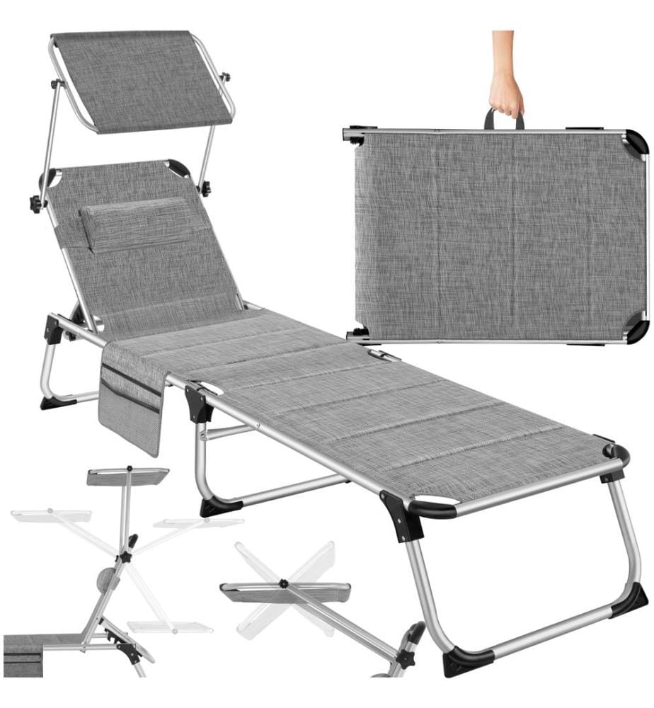 Bain de soleil Lorella rembourré, pliable - gris tacheté