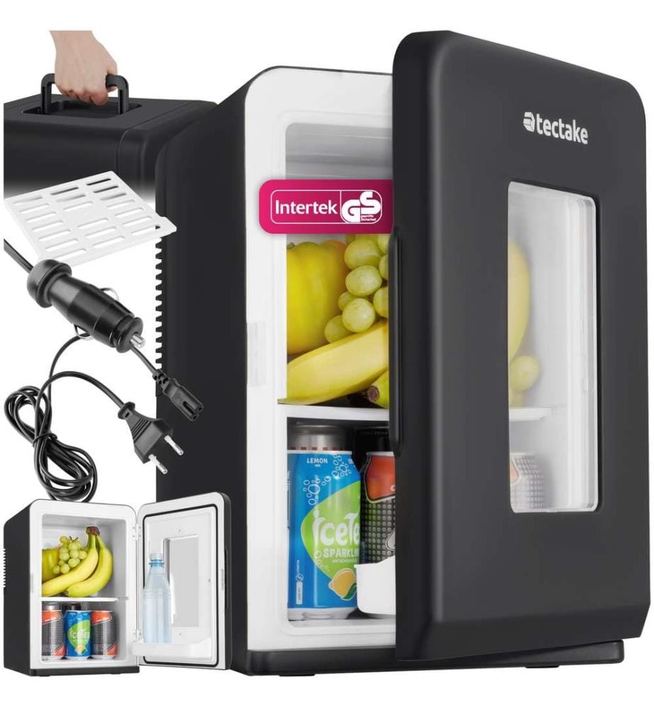 Mini-réfrigérateur portable avec fonction 2-en-1 27x31x41 cm - noir