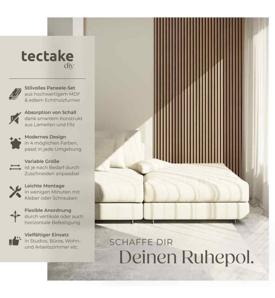 Akustikpaneele Sonic Wall Holzoptik - Eiche hell, 2er Set