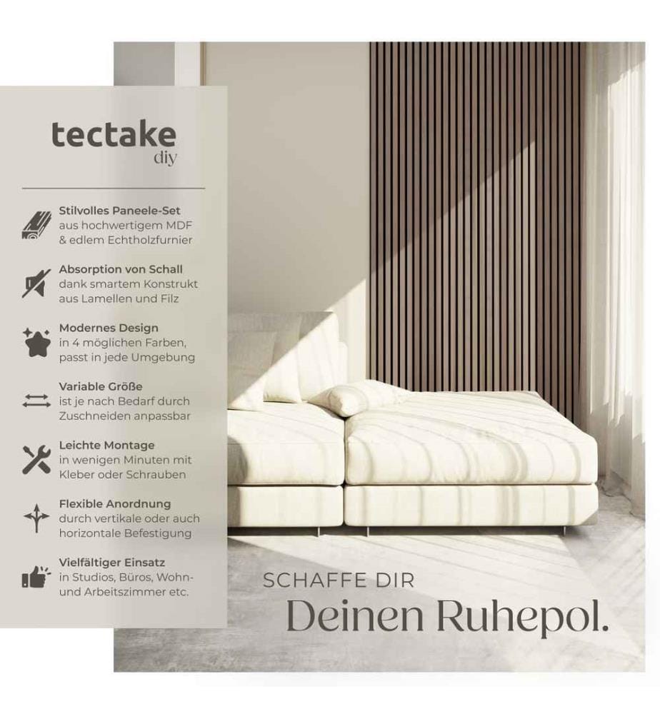 Akustikpaneele Sonic Wall Holzoptik - Eiche dunkel, 2er Set
