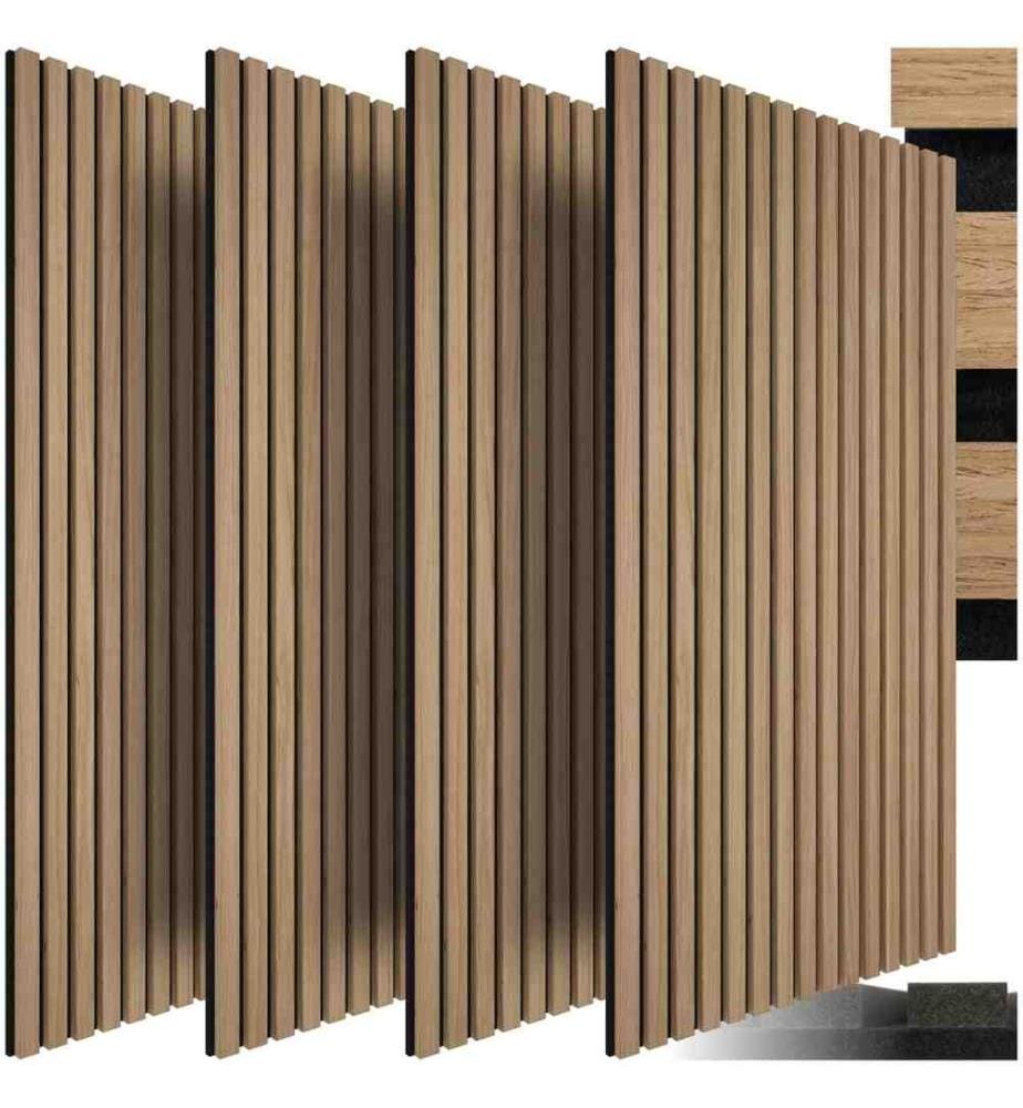 Akustikpaneele Sonic Wall Holzoptik - Eiche hell, 4er Set