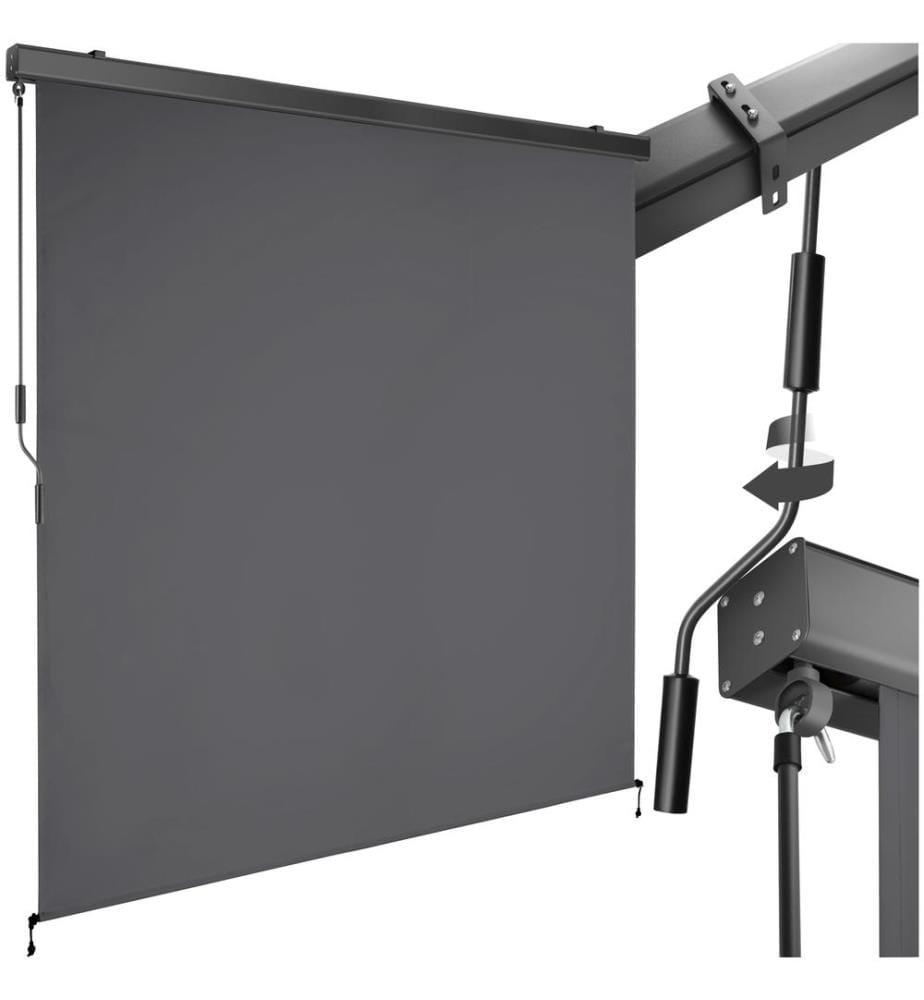 Tenda verticale Eloise con 2 supporti a parete - 180 x 250 cm, grigio scuro