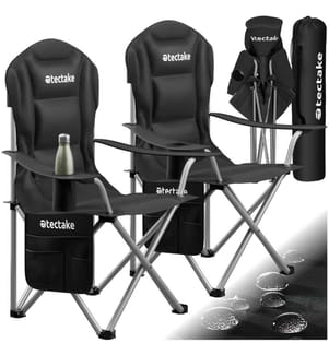 Chaise de camping rembourrée pliable MTX - Lot de 2