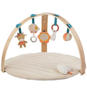Mila, Lana et Zoë Tapis d'éveil avec arche en bois