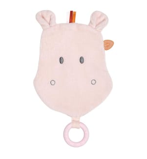 Susie & Bonnie Doudou avec anneau Susie l'hippopotame rose