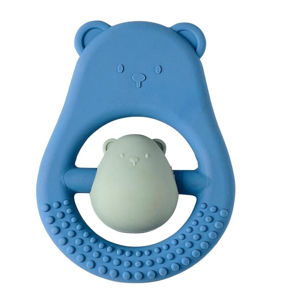 SILIKON Beissring Mutter & Kind blau