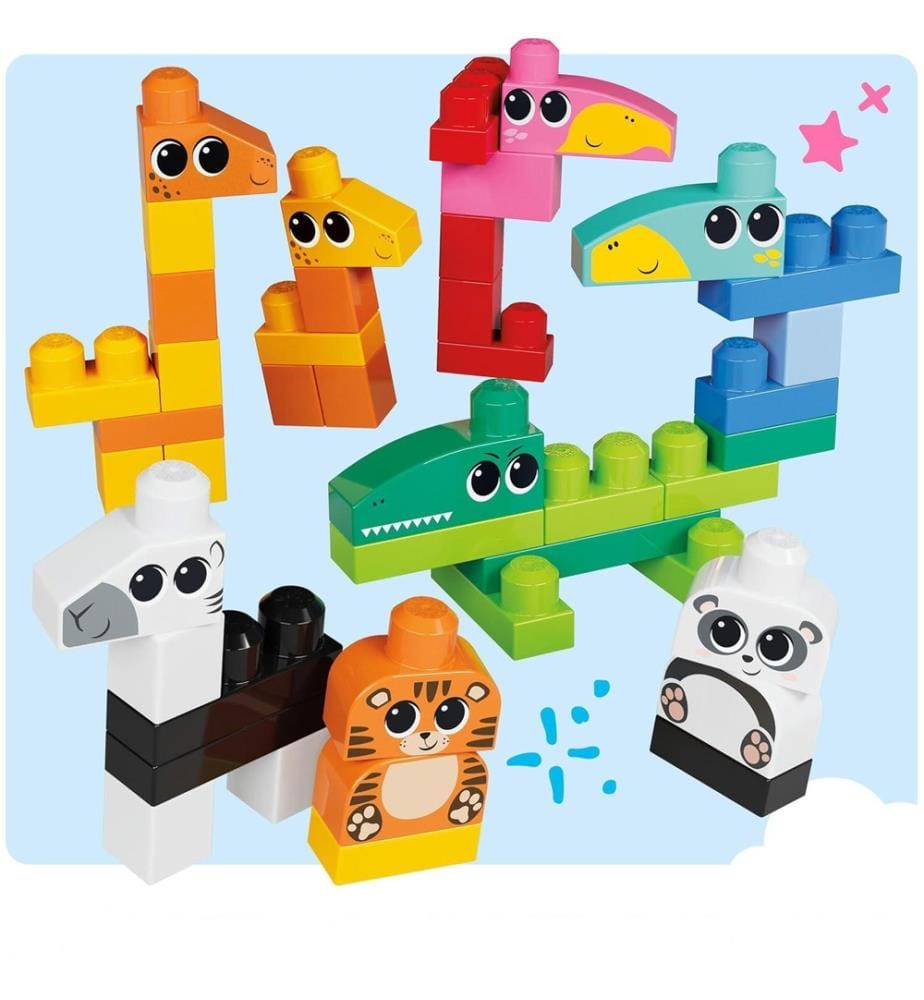 Fisher-Price MEGA BLOKS Pie Pads Set di 250 blocchi e 1 borsa riutilizzabile,