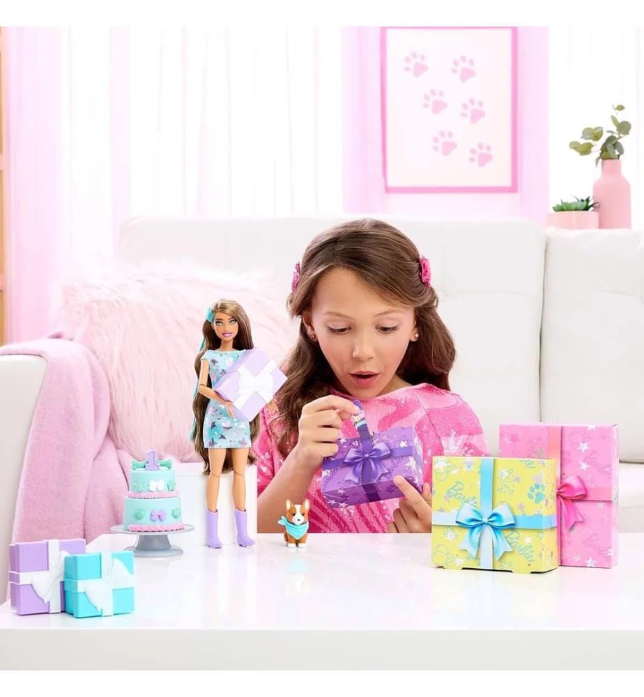 MATTEL Barbie Sorpresa Regalo-Set di compleanno