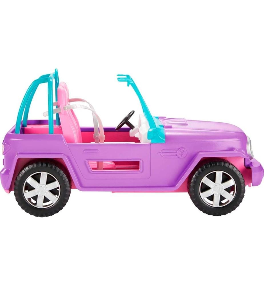 MATTEL Barbie Buggy trasformabile, veicolo fuoristrada viola, blu e rosa