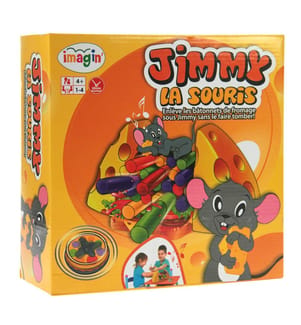 Gioco di Jimmy il topo - Rimuovi i bastoncini di formaggio senza far cadere Jimmy! - 26x26x11cm