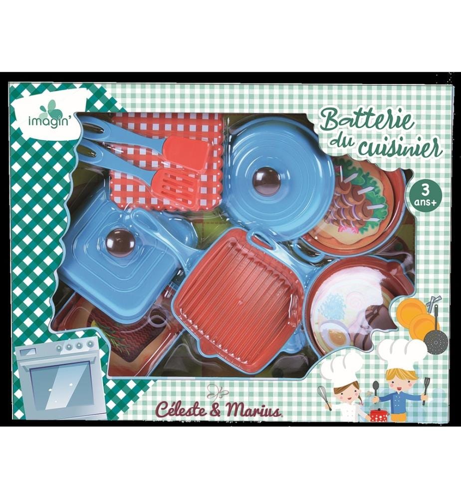 Coffret Du Cuisinier 9Pcs - Stile Cocotte in ghisa - Scatola espositiva 39,5X6X30,5Cm