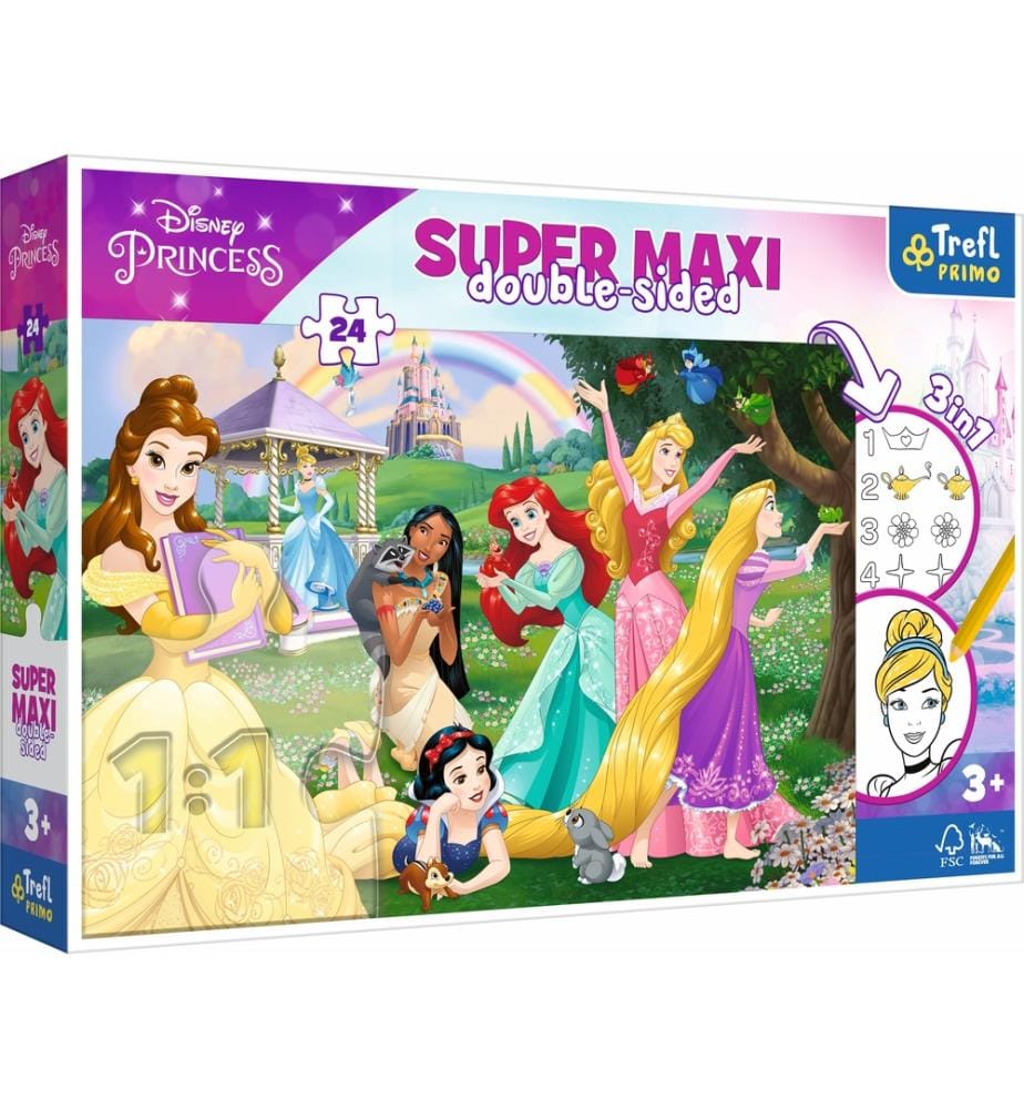 PRINCESSES DISNEY Le principesse allegre - Super Maxi 3 in 1 - 3 ANNI + -
