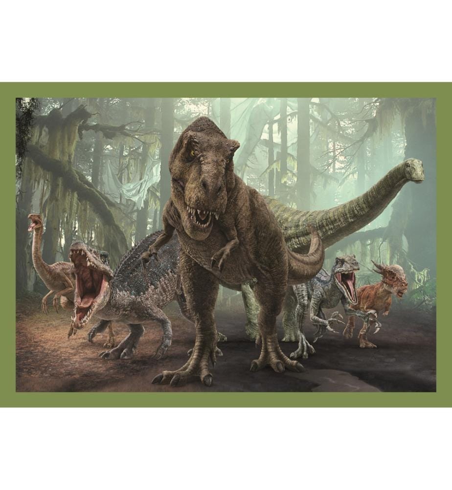 JURASSIC WORLD I dinosauri minacciosi - Puzzle 4 in 1 (35, 48, 54, 70) - 4 ANNI + (in francese)