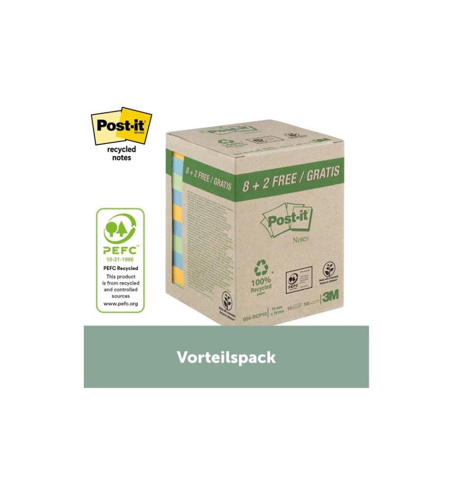 POST-IT - Notizzettel POST-IT - Recycling Notes 7.6 cm x 7.6 cm
