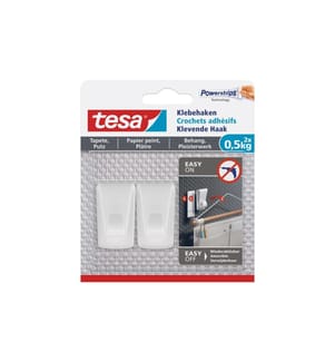 TESA - Crochet adhésif pour le papier peint et le plâtre 0,5 kg