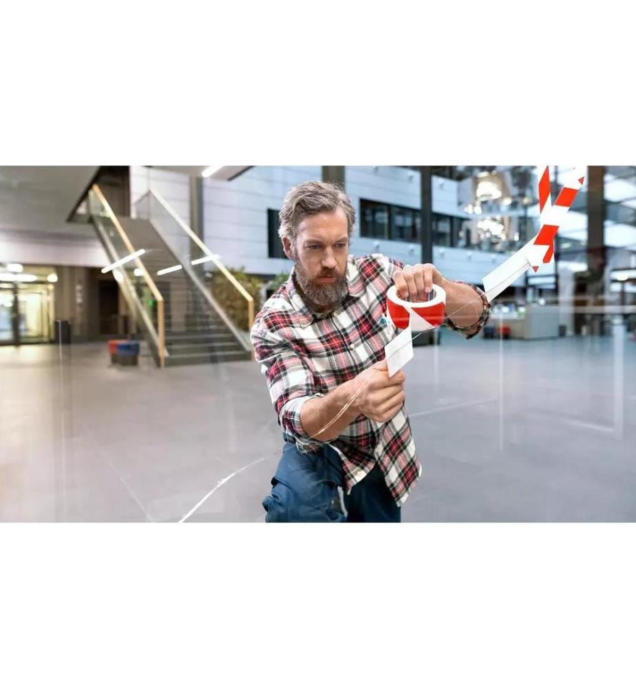 TESA - Ruban de marquage Professional 60760, 50 mm x 33 m, Rouge/Blanc