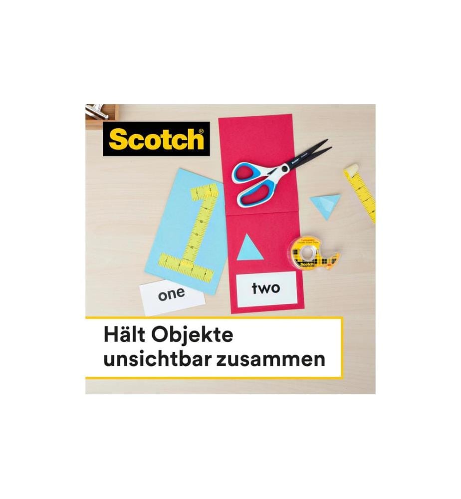 SCOTCH - Doppelseitiges Klebeband 12 mm x 33 m, Transparent