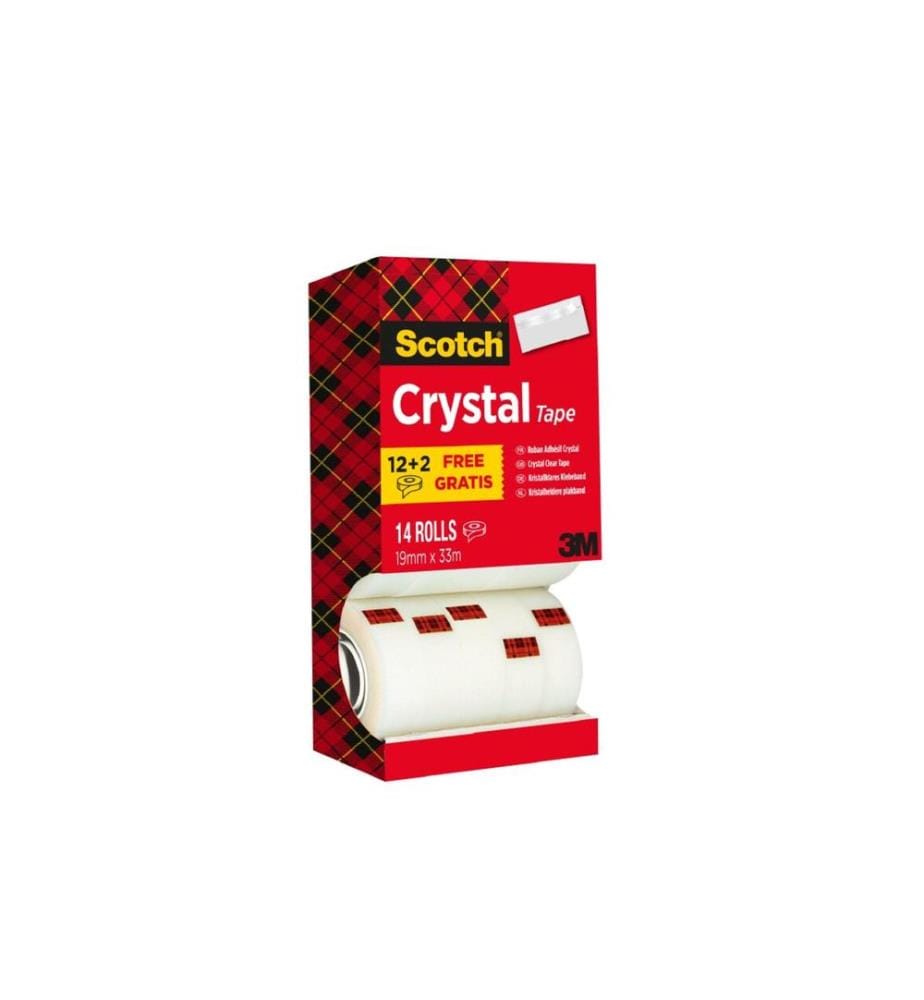SCOTCH - Klebeband Crystal 1.9 cm x 33 m 14 Rollen