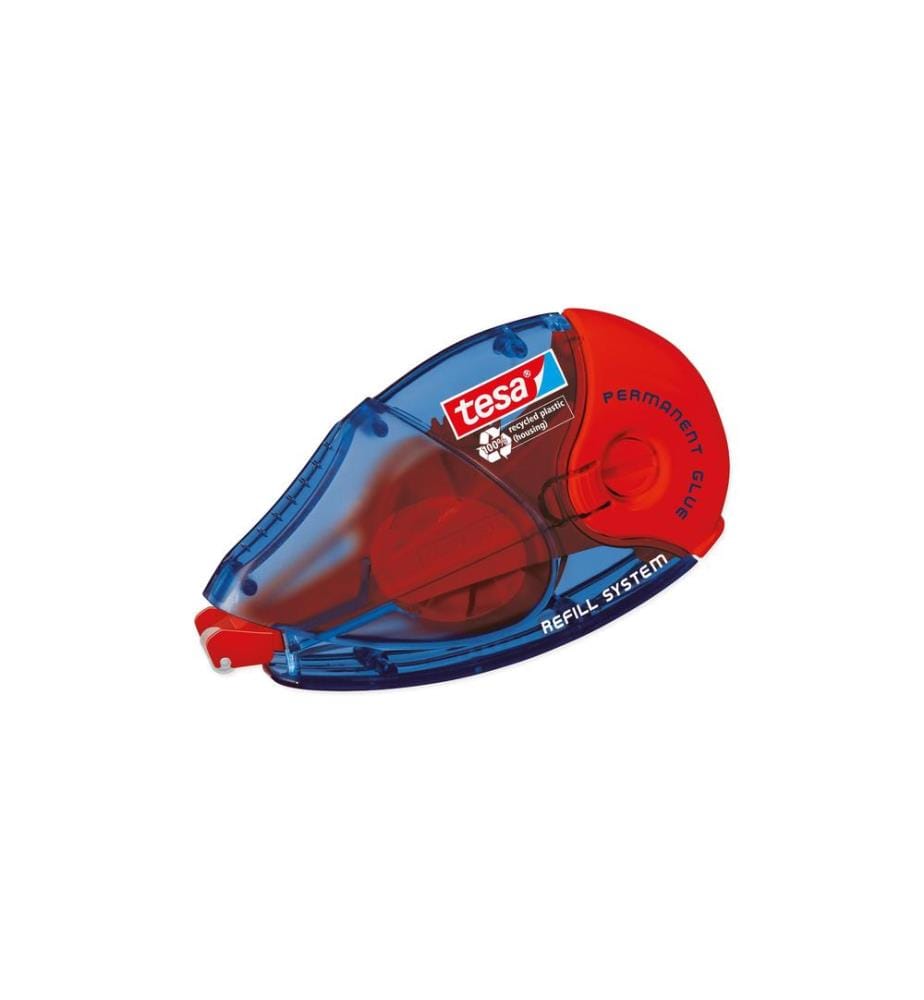 TESA - Kleberolle ecoLogo 8.4 mm x 14 m, 1 Rolle, Blau/Rot