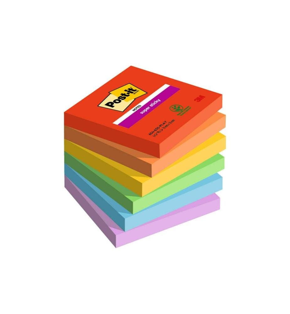 POST-IT - Notizzettel Super Sticky Playful Collection 7.6 x 7.6 cm