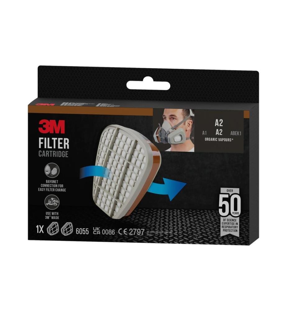3M - Ersatzfilter 6055 A2 für Serie 6000 & 7000, 1 Paar
