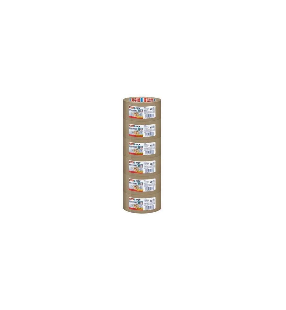 TESA - Klebeband -Set Ultra Strong, 50 mm x 66 m, 6 Rollen, Braun