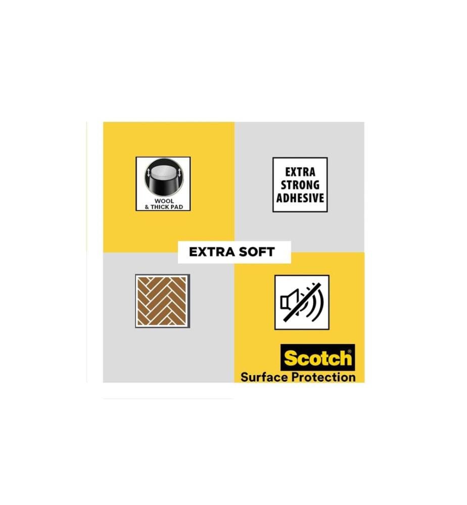 3M - Filzgleiter Extra-Soft, Ø 34 mm, Beige, 4er Pack