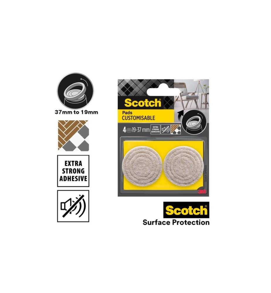 3M - Stuhlbeingleiter Customisable, Ø 19-37 mm, Beige