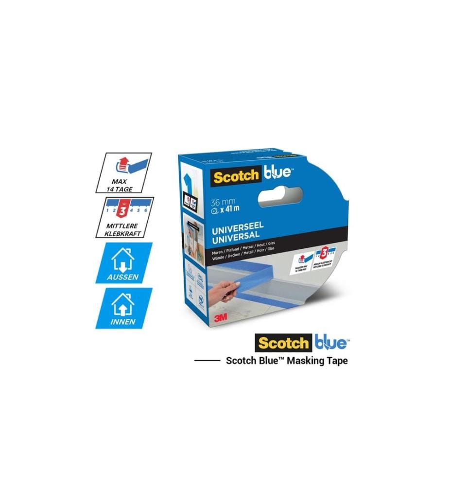 3M - Malerabdeckband ScotchBlue Premium 24 mm x 41 m, Blau