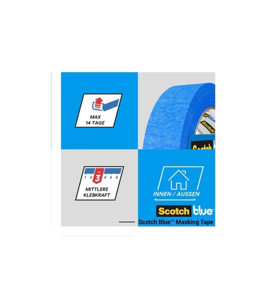 3M - Malerabdeckband ScotchBlue Premium 48 mm x 41 m, Blau