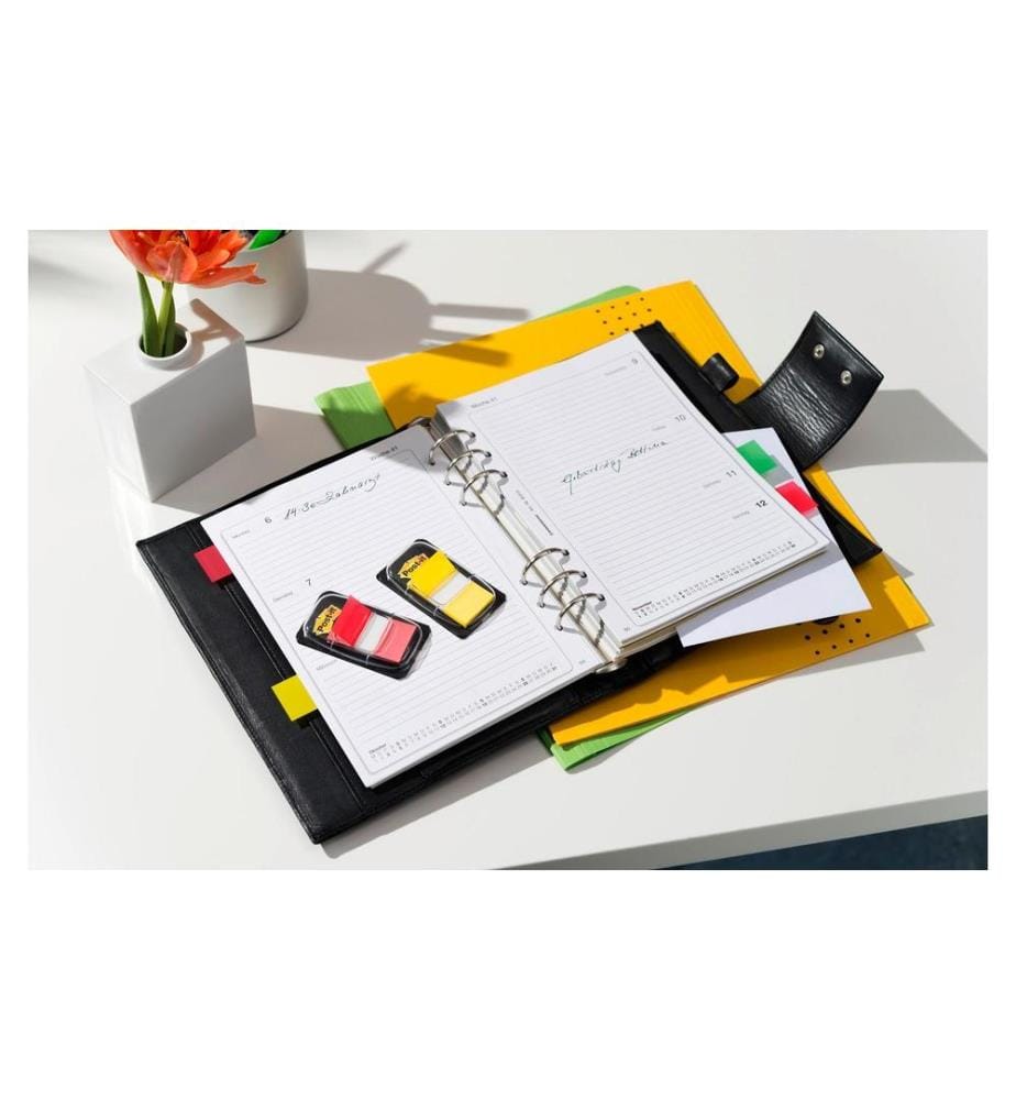 POST-IT - Fiche de bloc-notes 3M, 25.4 x 43.2 mm, Distributeur 10+2, multicolore