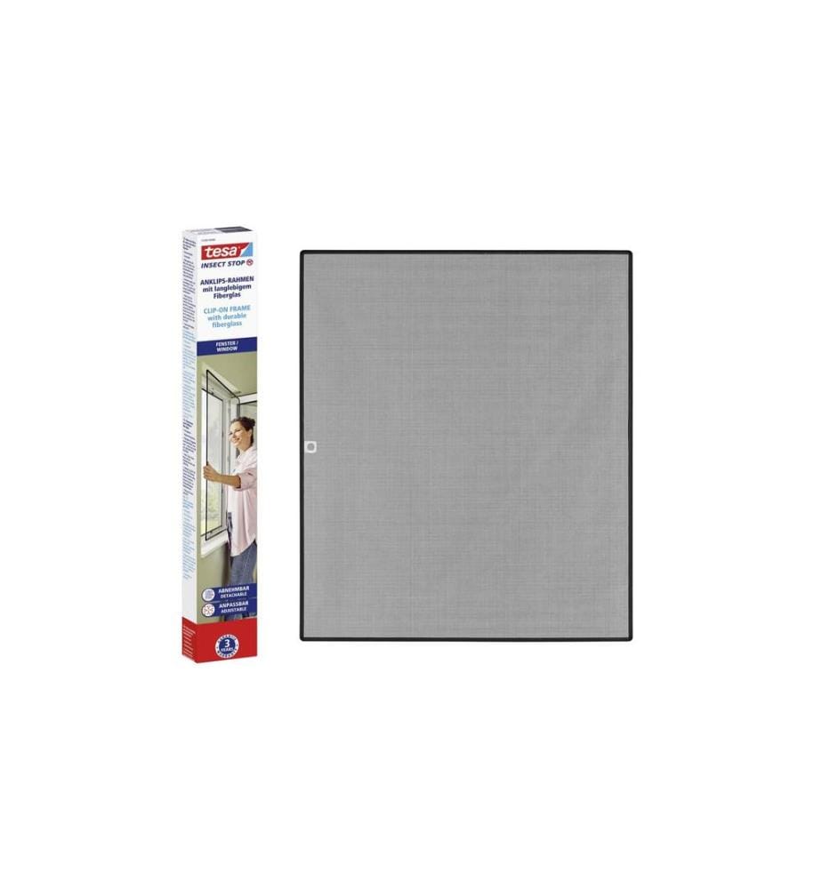TESA - Fliegengitter CLIP-ON Rahmen für Fenster 140 x 120 cm