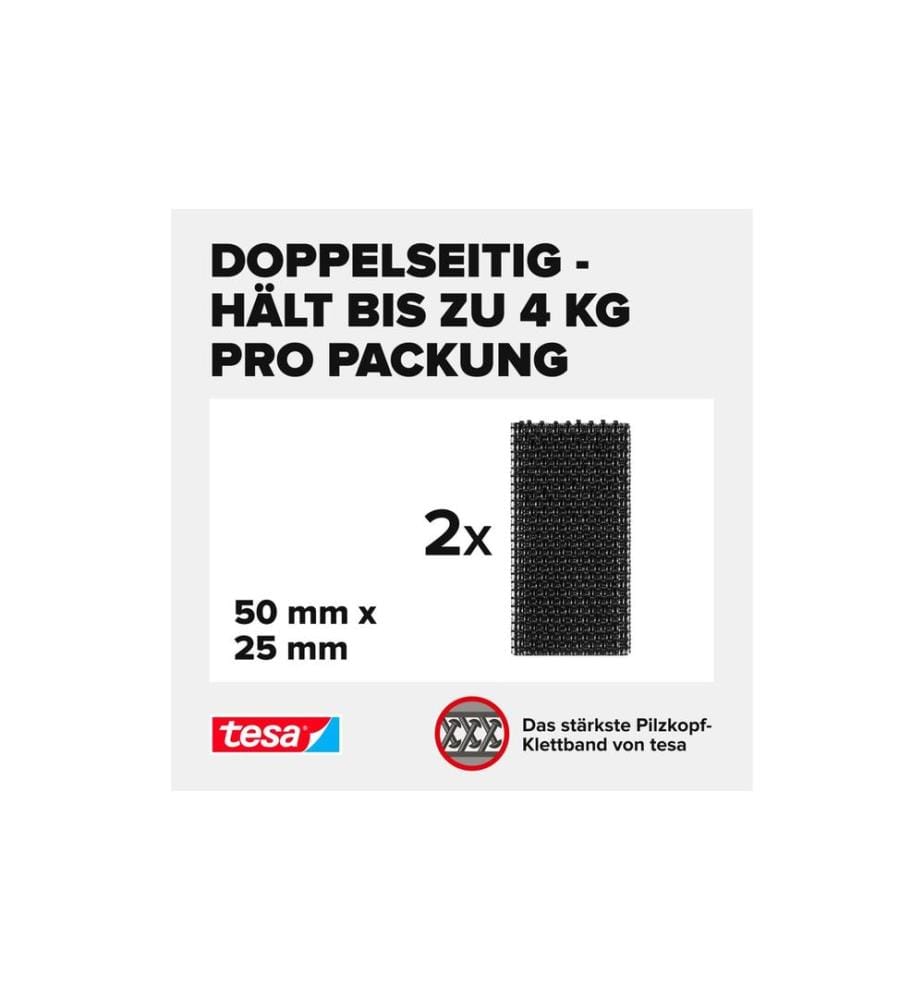 TESA - Ultra Power Lock Strips 4 Pièces - 50 x 25 mm