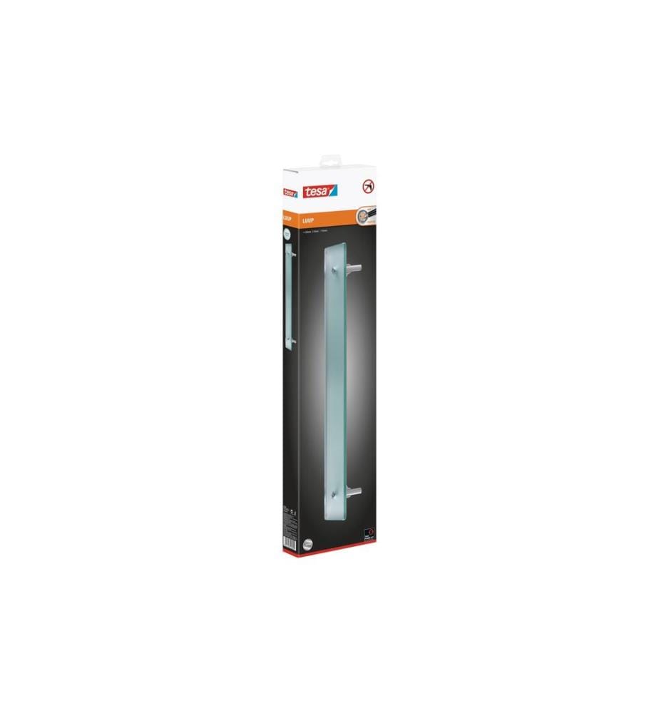 TESA - Luup Tablette en verre sans perçage, argent
