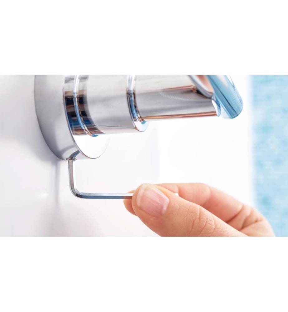 TESA - Luup Tablette en verre sans perçage, argent