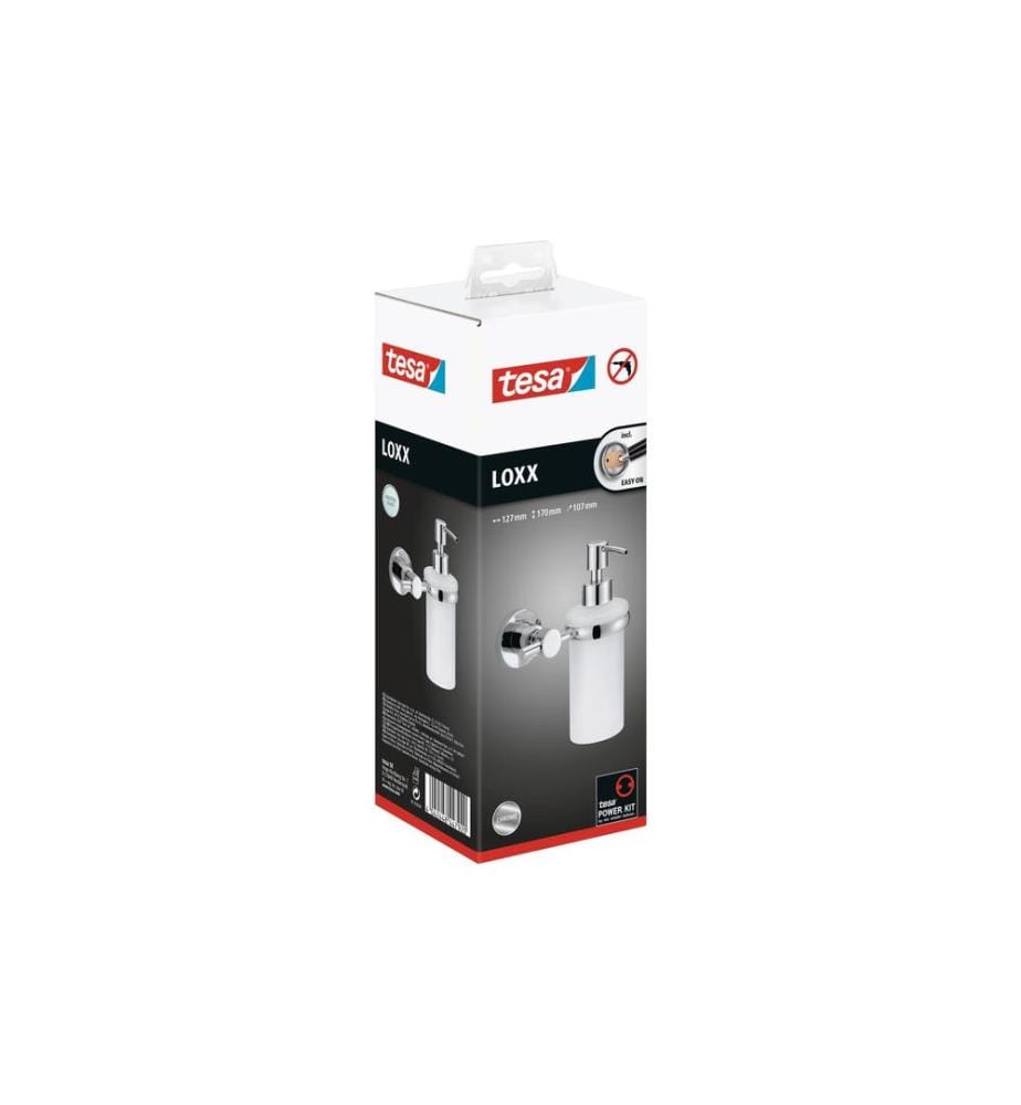 TESA - Wandseifenspender Loxx 200 ml, Silber