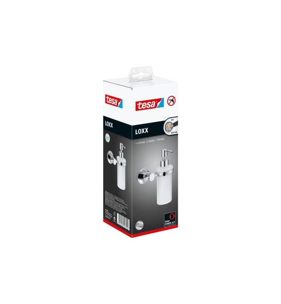 TESA - Wandseifenspender Loxx 200 ml, Silber