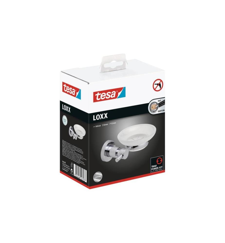 TESA - Loxx Seifenablage ohne Bohren, silber