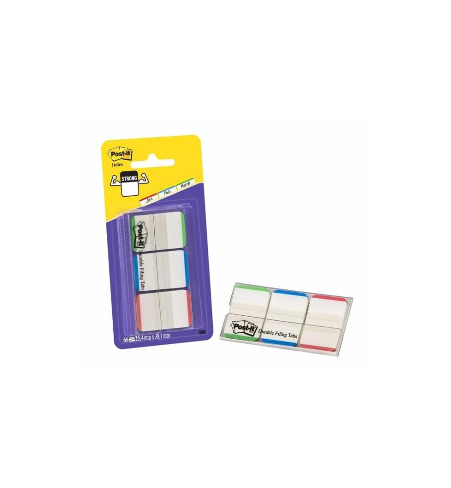 POST-IT - Marque-page Index Strong Vert/Bleu/Rouge, 3 Pièce/s