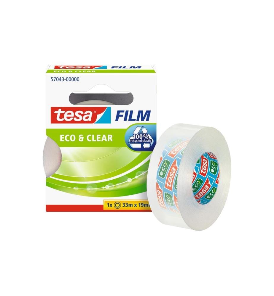 TESA - Klebeband Eco&Clear 19 mm x 33 m, Transparent