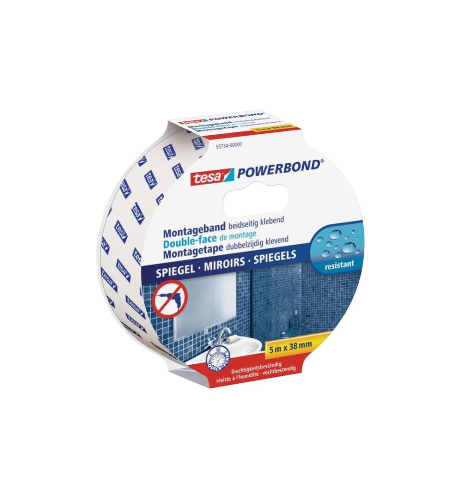 TESA - Ruban de montage Powerbond 38 mm x 5 m, Blanc