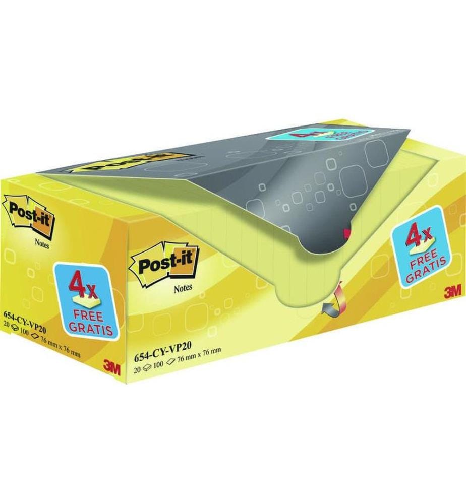 POST-IT - Fiche de bloc-notes POST-IT - 7,6 x 7,6 cm ambré