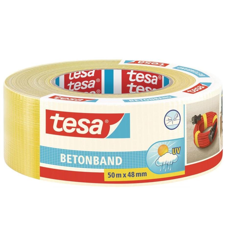 TESA - Betonband 50 mm x 50 m Gelb