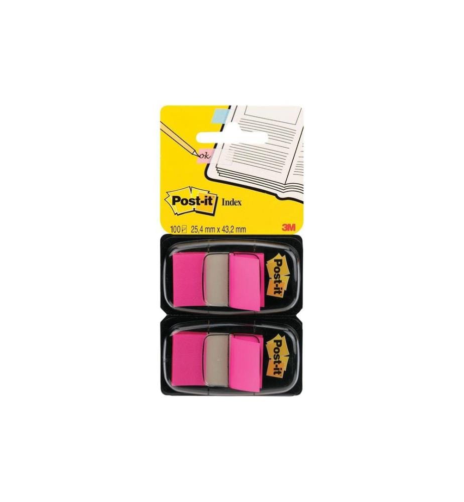 POST-IT - Marque-page POST-IT - Index 680-BP2 Rose, 2 pièces